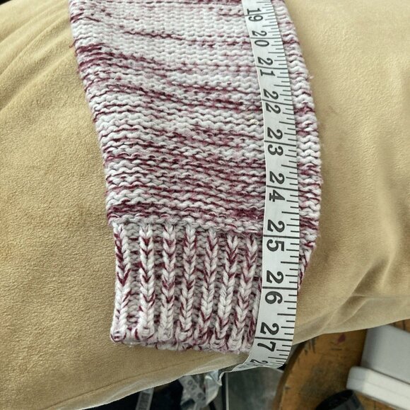 VTG Campus Cable Knit Sweater Academia Unisex Slouchy Acrylic Chunky Sz M - Picture 14 of 14